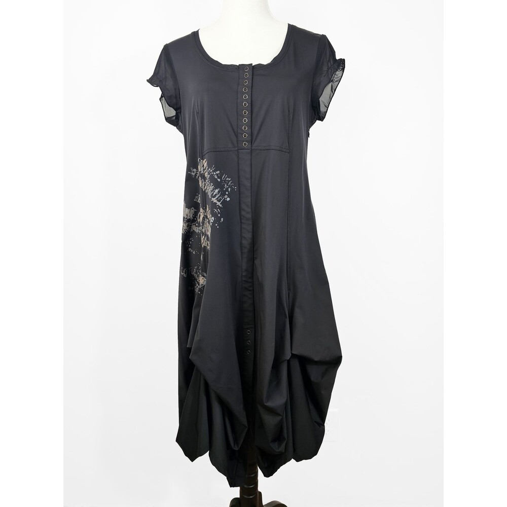 Lauren Vidal Medium Avant Garde Lagenlook Architectural Parisian Midi Dress
